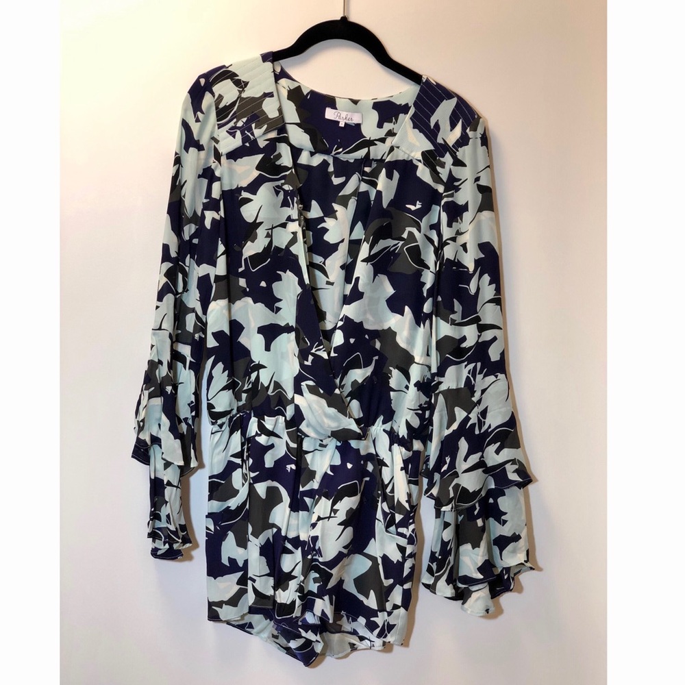 Parker Long-Sleeve, Patterned, Romper